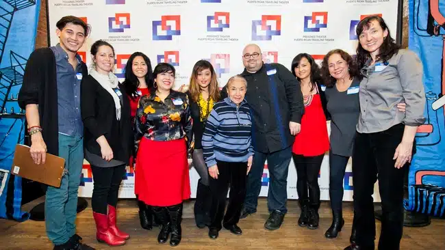 From left to right: David Mendizábal, Rebecca Martinez, Raquel Almazan, Claudia Acosta, Elena Hurst Mendoza, Miriam Colón, Beto O’Byrne, Yadira de la Riva, Rosalba Rolón, Daniela Thome. Credit: Marisol Diaz.